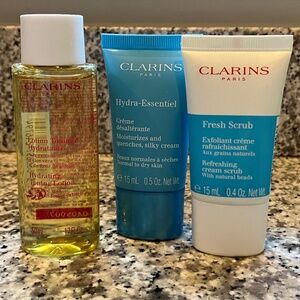 Clarins Travel Set Hydra-Essentiel Fresh Scrub & Toner